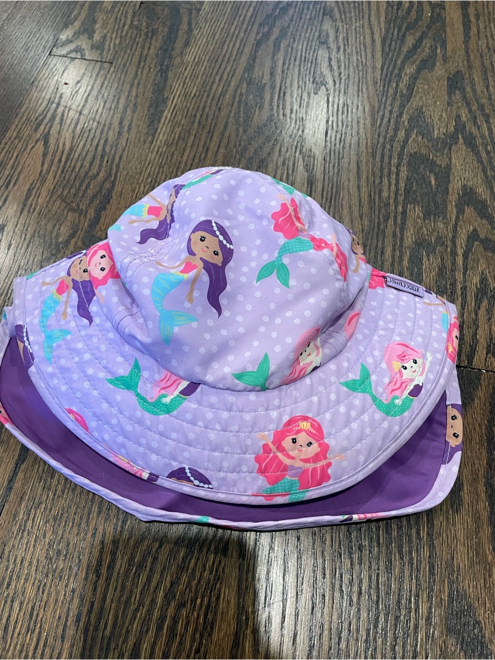Kids' Purple Mermaid Sun Hat with UPF50